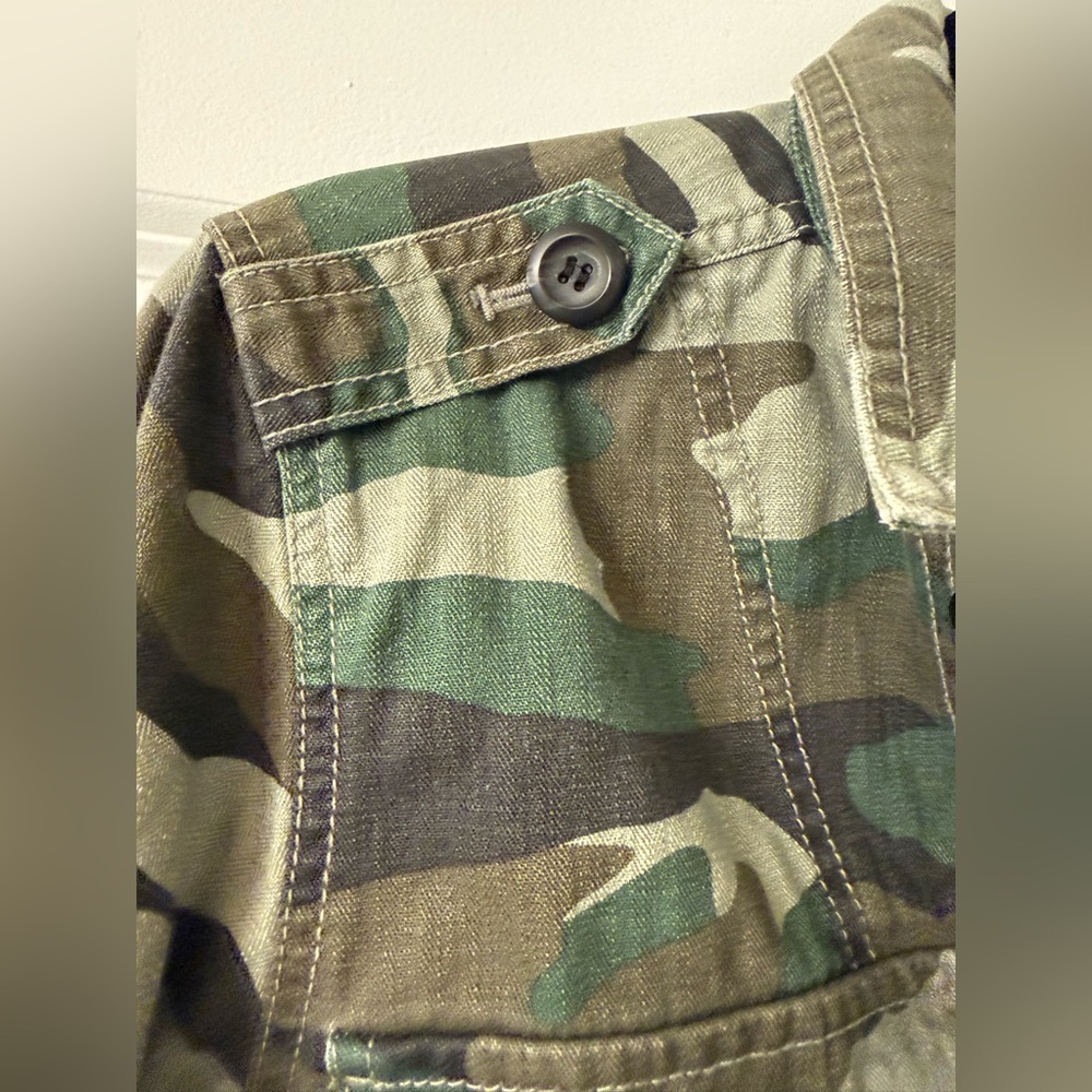 J. Crew Green Camo Shirt Jacket - Picture 4 of 5